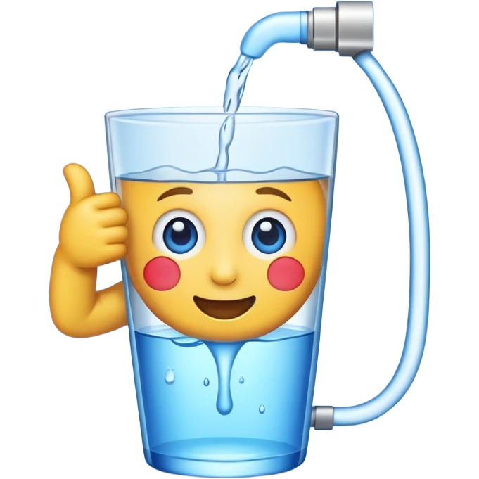 Emoji drinks water emoji