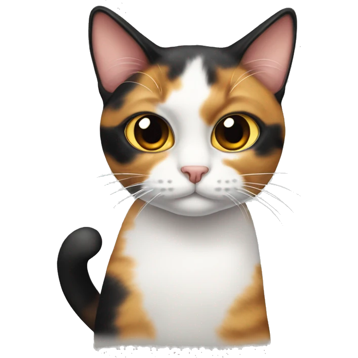 Calico cat with one eye emoji