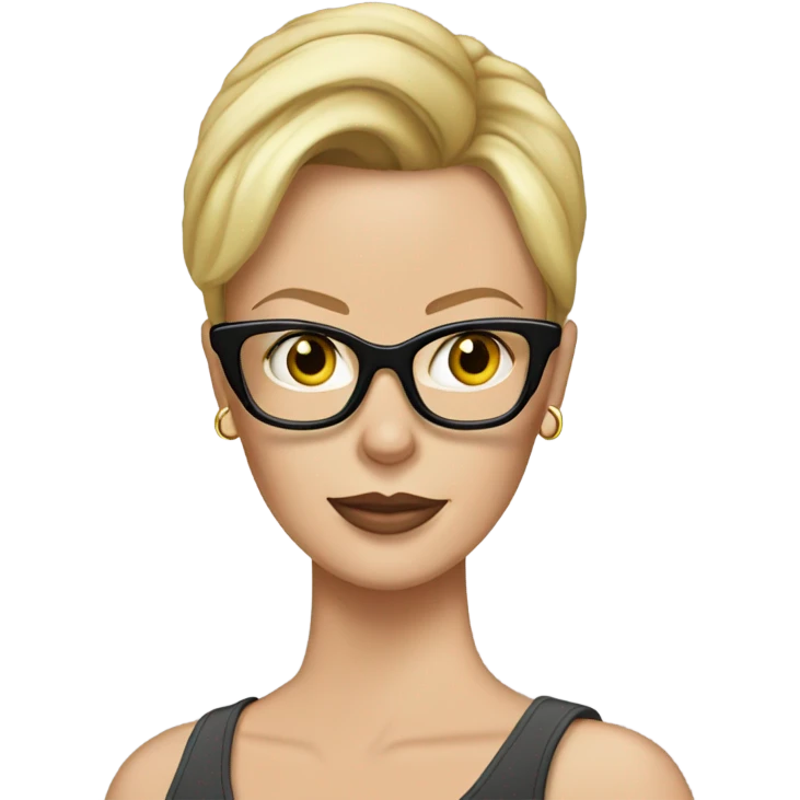 charlize theron wearing tank top and wearing glasses  emoji