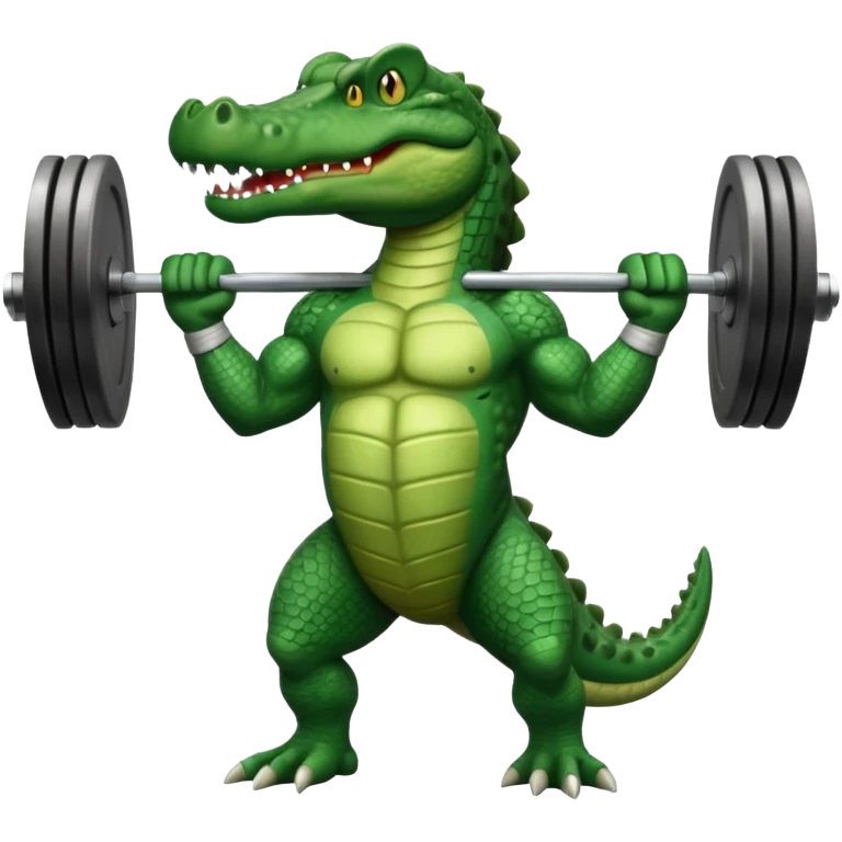 weightlifting crocodile emoji