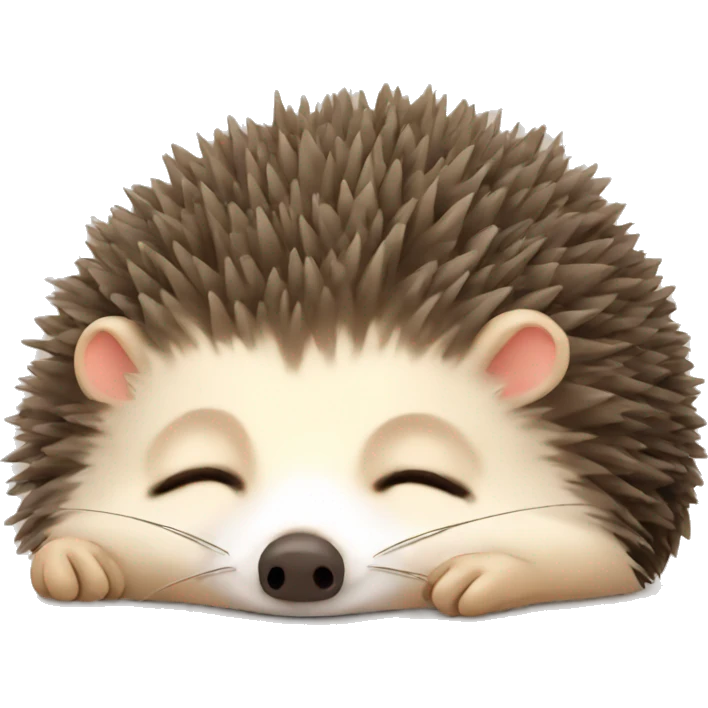 Hedgehog sleeping emoji