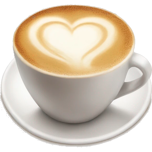 cappucino heart emoji emoji