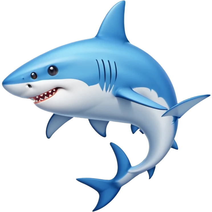 Shark with blue shoes emoji