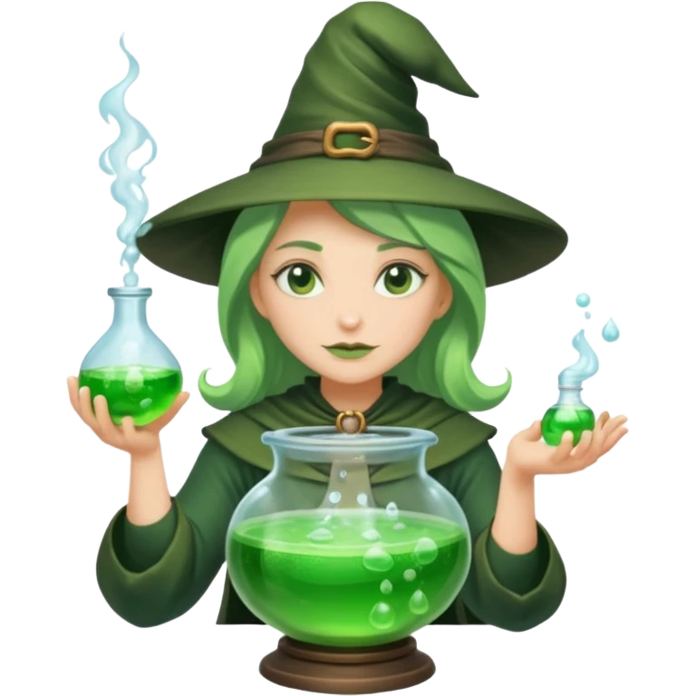 green witch cooking potion emoji