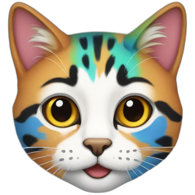 Multicolor cat  emoji