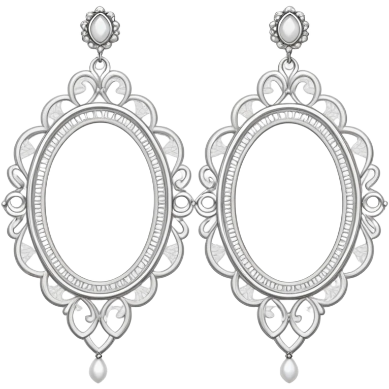 lace frames turning earrings into talismans of beauty emoji