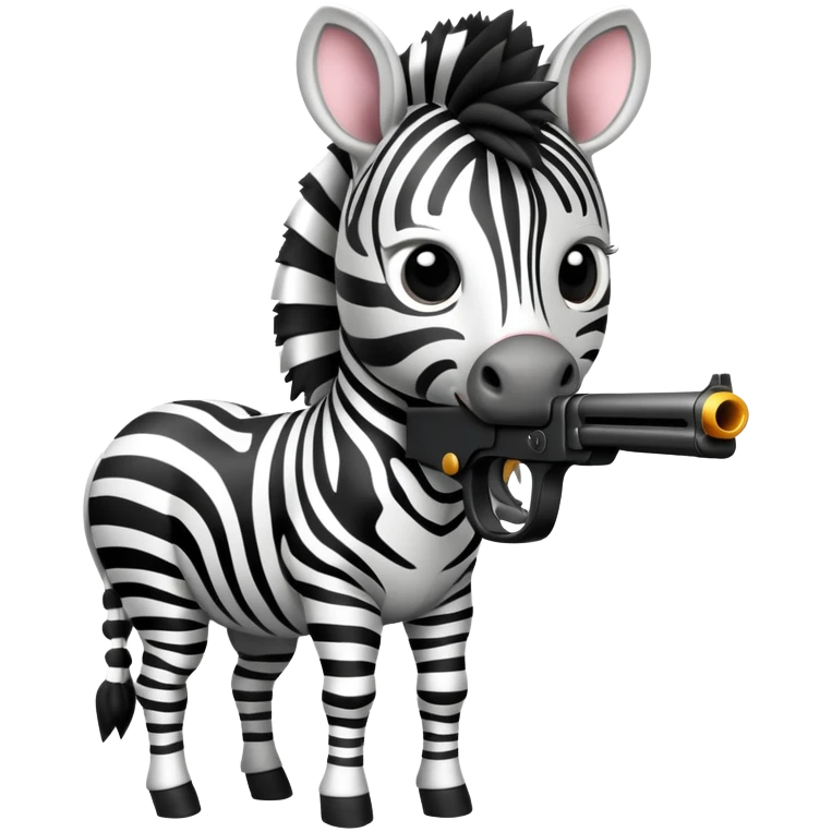 Zebra with a gun emoji