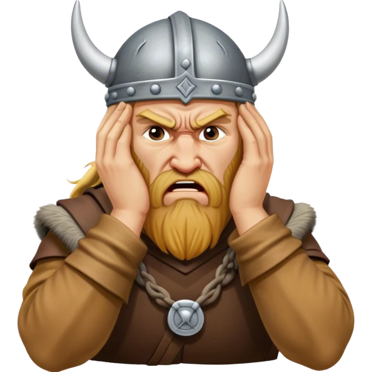 danish viking facepalm realistic emoji