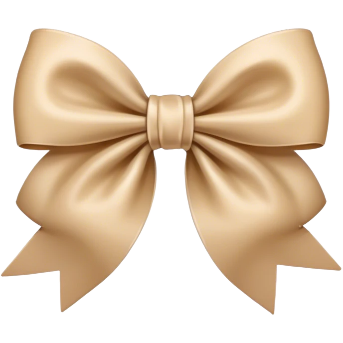Beige bow emoji