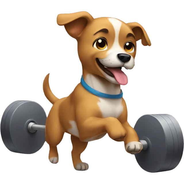 Dog working out  emoji