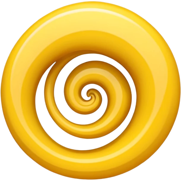 Thin Yellow Spiral swirl emoji