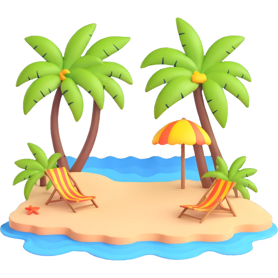 tropical beach paradise emoji