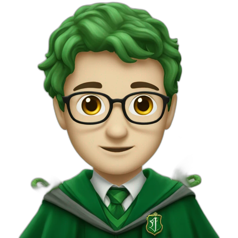 Slytherin from Harry Potter with a Simorgh  emoji