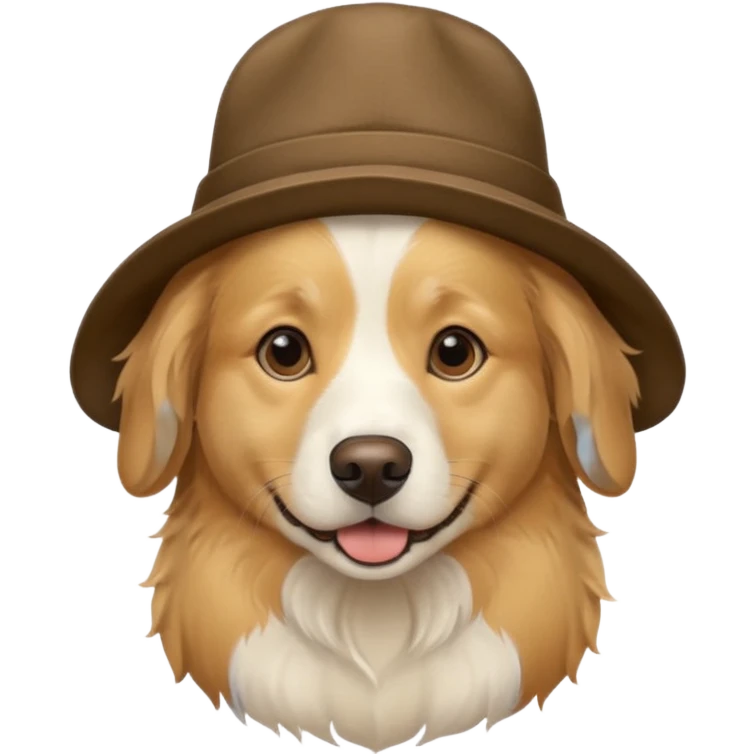 Dog wearing a hat emoji