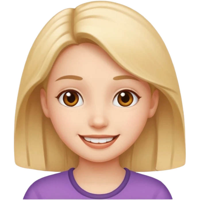 Now, the same girl but with a happy face please emoji