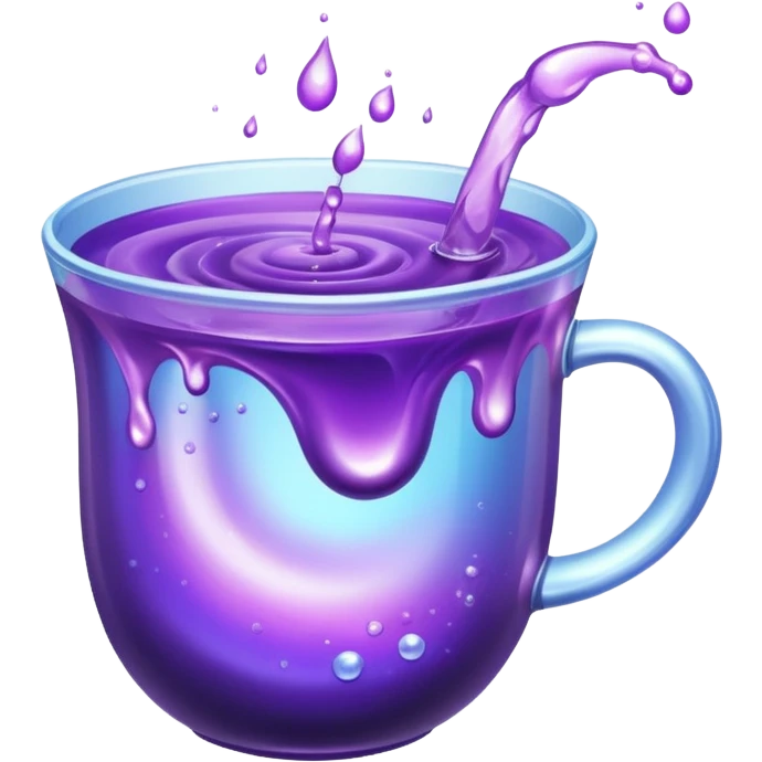 Magic cup of purple liquid  emoji
