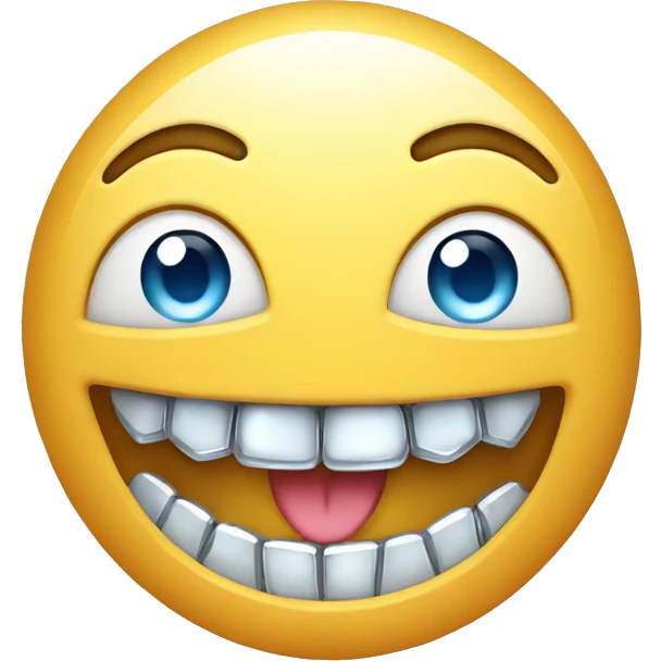 smiling face with diamond teeth emoji