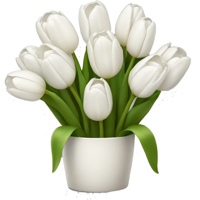 White tulips emoji