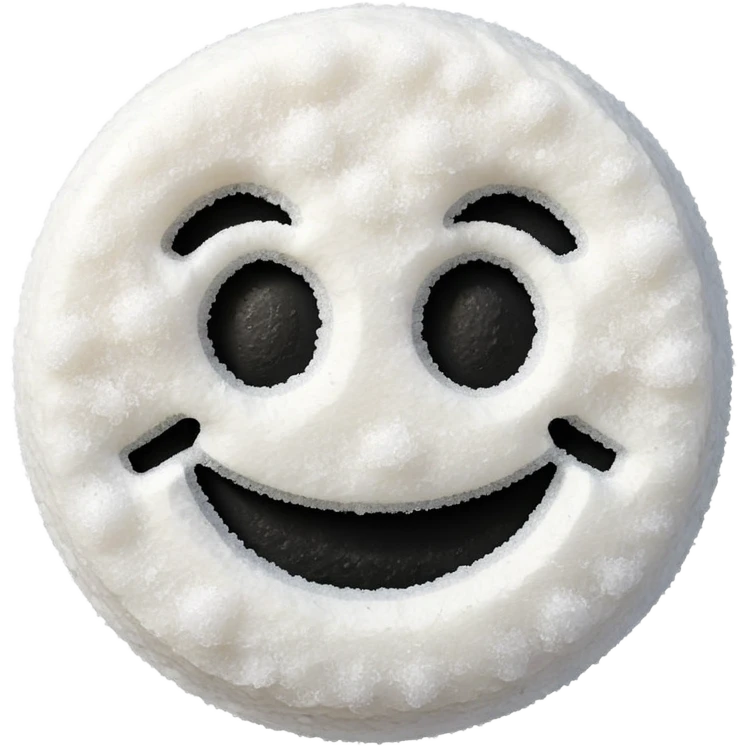 a smiley face with a pile of salt emoji