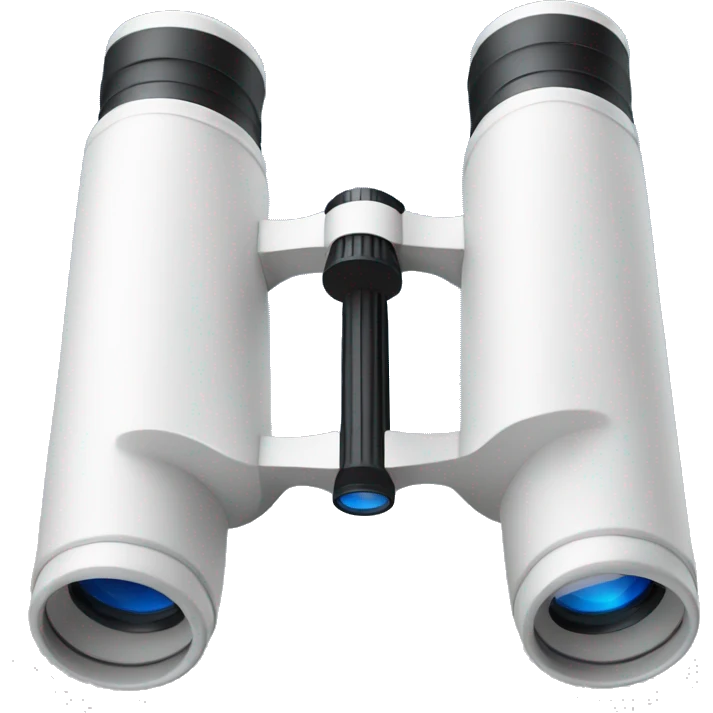 white binoculars with blue lenses emoji