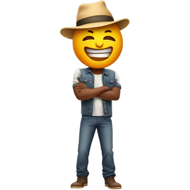 Fart with hat emoji