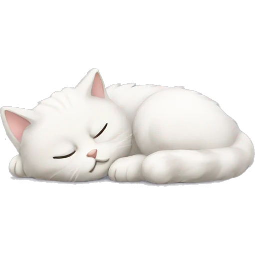 a sleeping fluffy cat emoji
