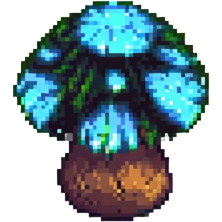 glowing mushroom pixel art emoji