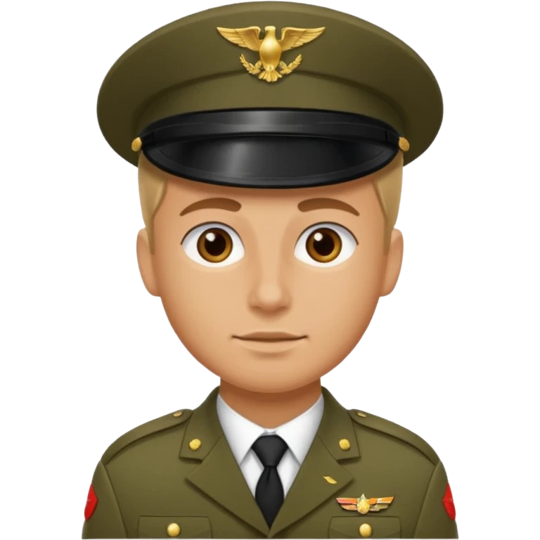 soldier with no hat emoji