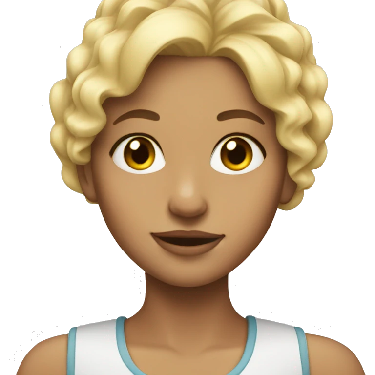 blonde girl close-up portrait emoji