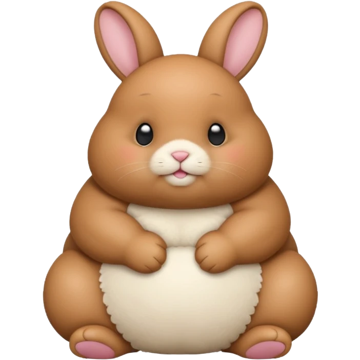 Chubby brown Bunny  emoji