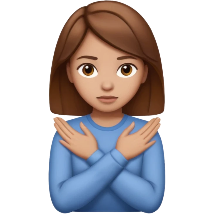 decision gesture women cross hands emoji