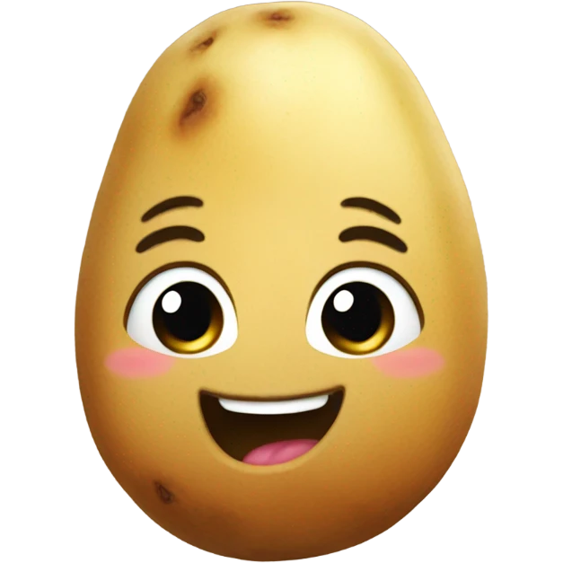 Happy girly potato emoji