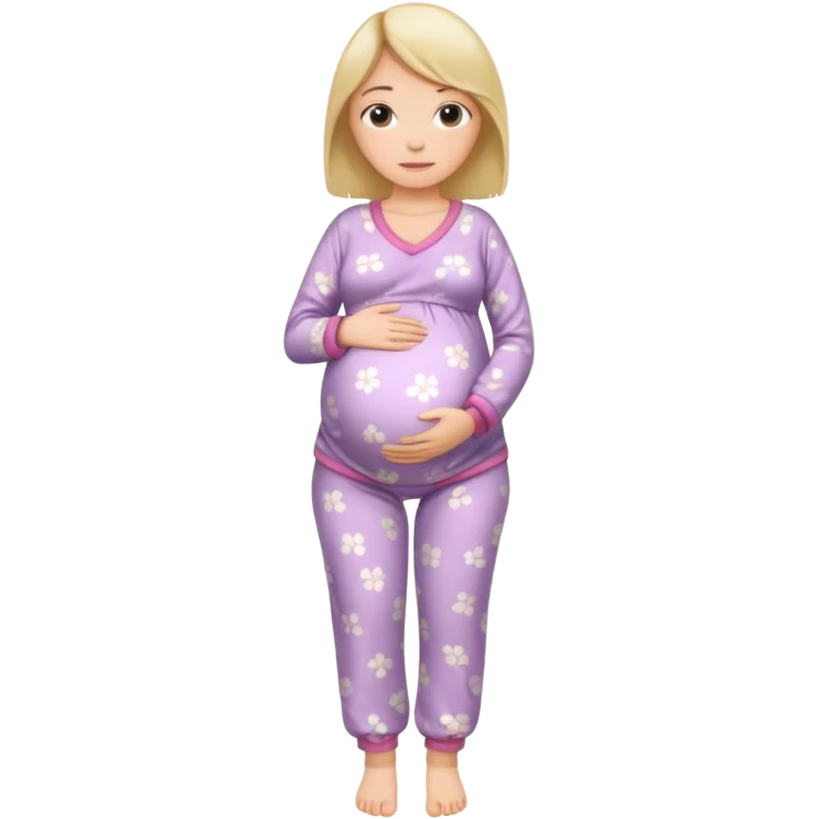 беременная девушка в полный рост в пижаме c cthltxrfvb emoji
