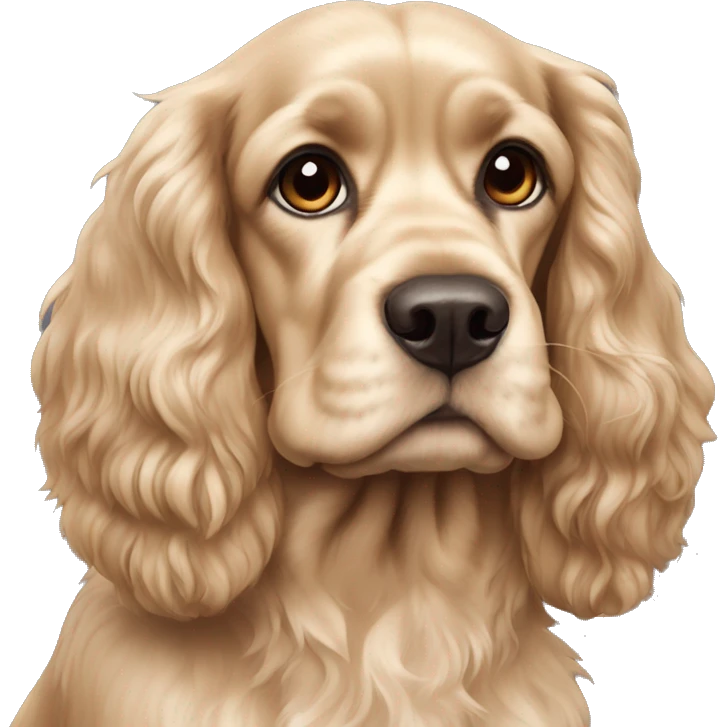 American cocker spaniel black emoji