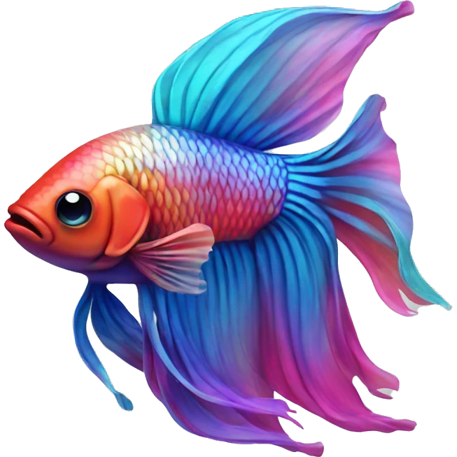 Colorful beta fish emoji