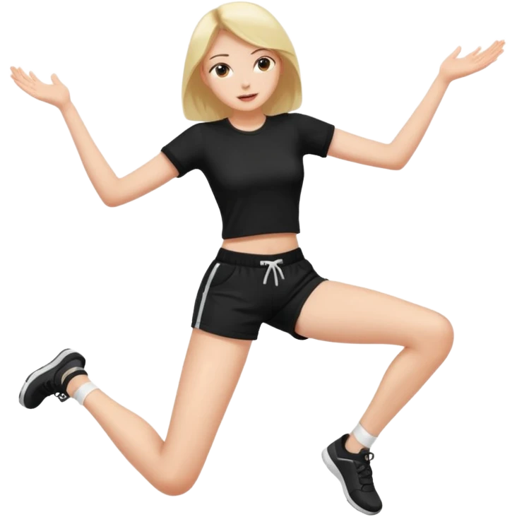 Naked woman spreading her legs apart  emoji