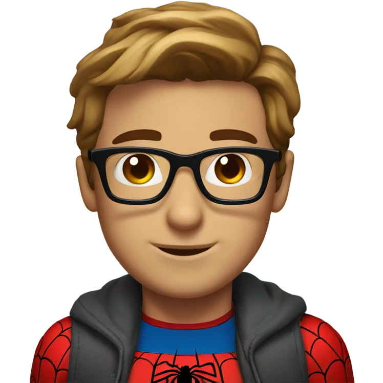 Spider-Man wearing glasses  emoji