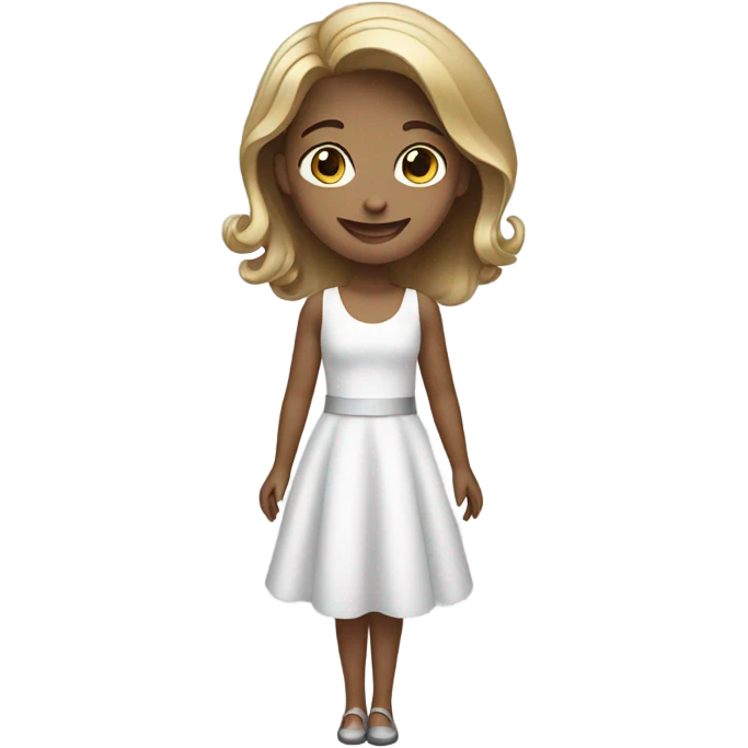 smiling girl in elegant dress emoji