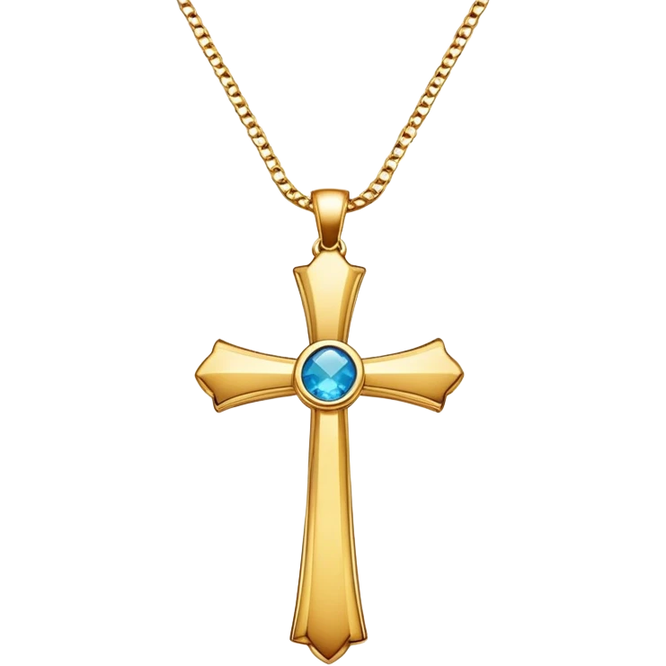 Gold cross necklace  emoji