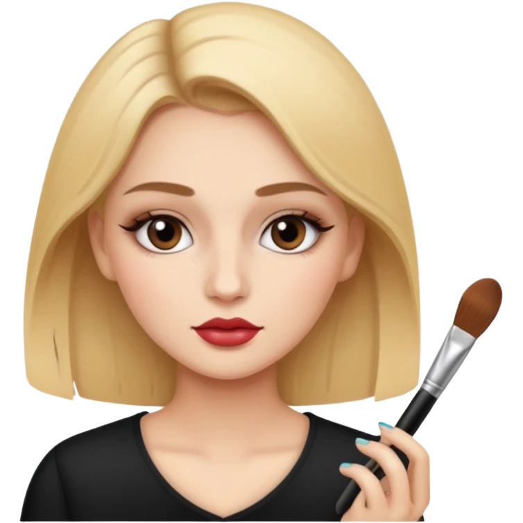 Girl applying makeup emoji