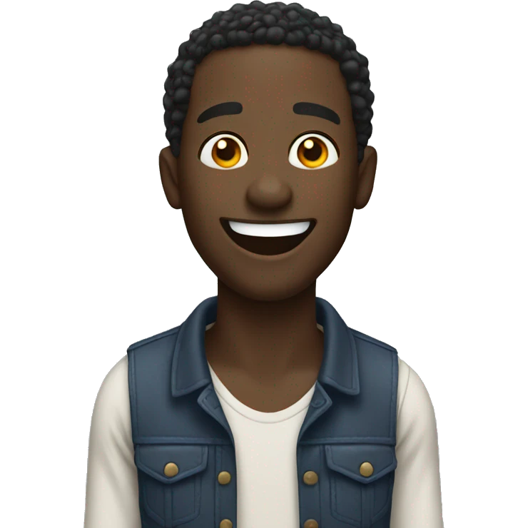 Black dude laughs emoji