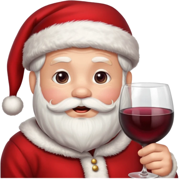 santa class tomando wine emoji