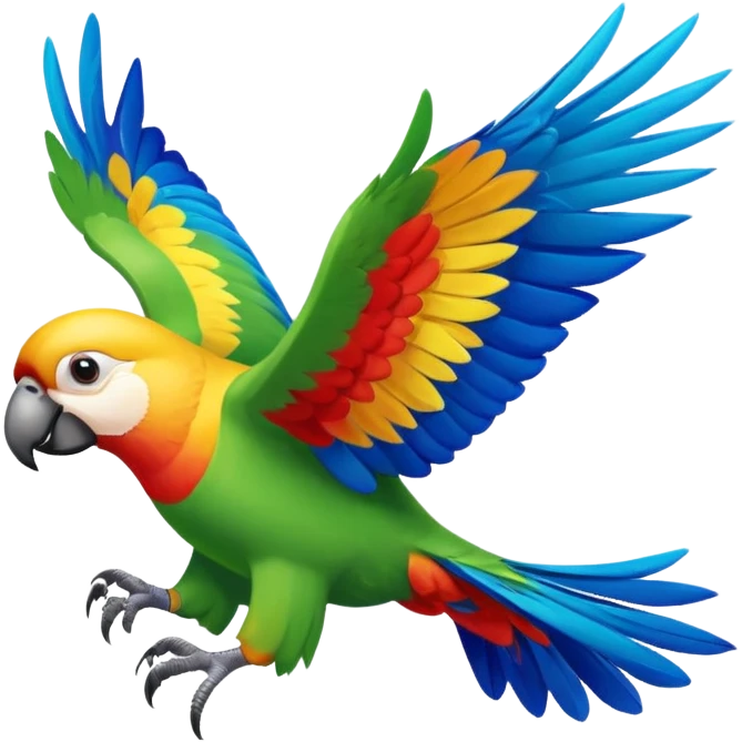 flying parrot emoji