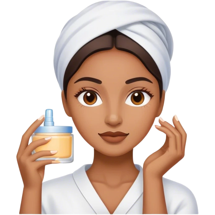 A woman and skin care emoji