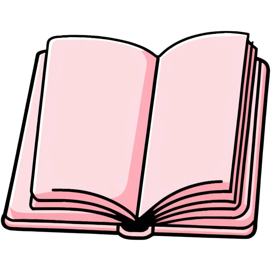 Open pastel pink book emoji