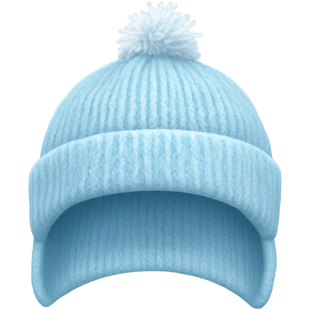 pastel blue winter hat emoji