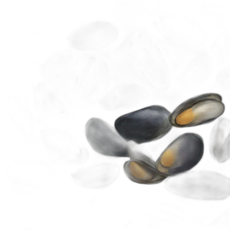  black mussel emoji
