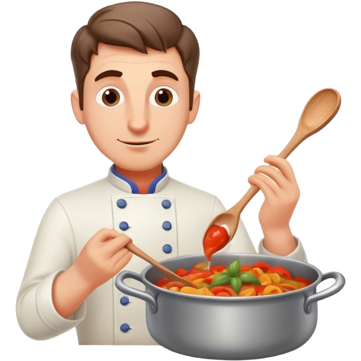 Stirring the pot white man ratatoulli emoji
