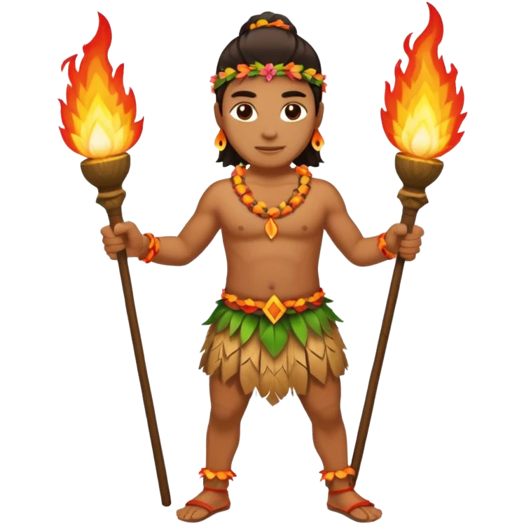 hawaiian fire dancer emoji