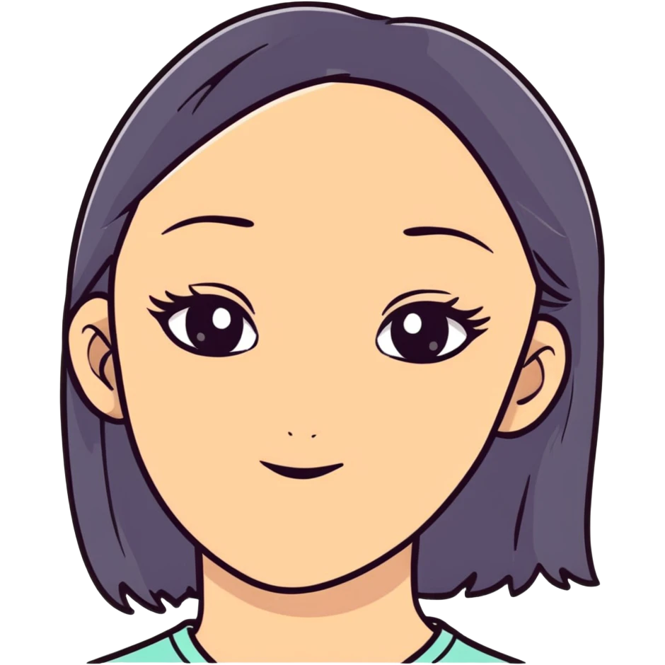 girl face without a nose emoji